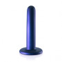 Dildo vaginale con ventosa Smooth G-Spot Dildo 5'' / 12 cm metallic blue