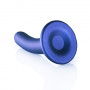 Vaginal dildo with suction cup Smooth G-Spot Dildo 5'' / 12 cm Metallic Blue