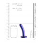 Dildo vaginale con ventosa Smooth G-Spot Dildo 5'' / 12 cm metallic blue