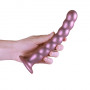 Vaginal dildo with suction cup Beaded G-Spot Dildo 8'' / 20,5 cm Rose Gold