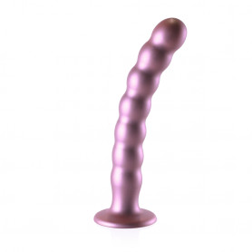 Vaginal dildo with suction cup Beaded G-Spot Dildo 8'' / 20,5 cm Rose Gold