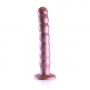 Dildo vaginale con ventosa a sfere Beaded G-Spot Dildo 8'' / 20,5 cm Rose Gold