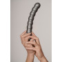 Dildo vaginale con ventosa a sfere Beaded G-Spot Dildo 8'' / 20,5 cm Gun Metal