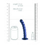 Vaginal dildo with suction cup Beaded G-Spot Dildo 6,5'' / 16,5 CM METALLIC BLUE