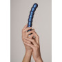 Vaginal dildo with suction cup Beaded G-Spot Dildo 6,5'' / 16,5 CM METALLIC BLUE