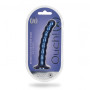 Vaginal dildo with suction cup Beaded G-Spot Dildo 6,5'' / 16,5 CM METALLIC BLUE