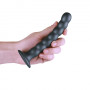 Dildo vaginale con ventosa a sfere Beaded G-Spot Dildo 6,5'' / 16,5 cm Gun Metal