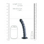 Dildo vaginale con ventosa a sfere Beaded G-Spot Dildo 6,5'' / 16,5 cm Gun Metal