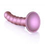 Vaginal dildo with suction cup Beaded G-Spot Dildo 5'' / 13 cm Rose Gold