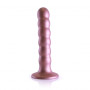 Vaginal dildo with suction cup Beaded G-Spot Dildo 5'' / 13 cm Rose Gold
