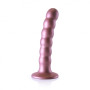 Vaginal dildo with suction cup Beaded G-Spot Dildo 5'' / 13 cm Rose Gold