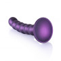 Dildo vaginale con ventosa a sfere Beaded G-Spot Dildo 5'' / 13 cm Metallic Purple