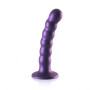 Dildo vaginale con ventosa a sfere Beaded G-Spot Dildo 5'' / 13 cm Metallic Purple