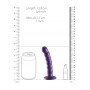 Dildo vaginale con ventosa a sfere Beaded G-Spot Dildo 5'' / 13 cm Metallic Purple