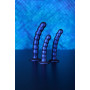 Dildo vaginale con ventosa a sfere Beaded G-Spot Dildo 5'' / 13 cm Metallic Blue