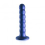 Dildo vaginale con ventosa a sfere Beaded G-Spot Dildo 5'' / 13 cm Metallic Blue