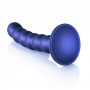 Dildo vaginale con ventosa a sfere Beaded G-Spot Dildo 5'' / 13 cm Metallic Blue