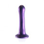 Vaginal dildo with suction cup Ultra Soft Curvy G-Spot Dildo 7''/17 cm Metallic Purple