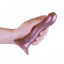 Vaginal dildo with suction cup Ultra Soft Curvy G-Spot Dildo 7''/17 cm Rose Gold