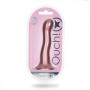 Vaginal dildo with suction cup Ultra Soft Curvy G-Spot Dildo 7''/17 cm Rose Gold