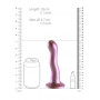 Vaginal dildo with suction cup Ultra Soft Curvy G-Spot Dildo 7''/17 cm Rose Gold