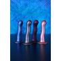 Vaginal dildo with suction cup Ultra Soft Curvy G-Spot Dildo 7''/17 cm Rose Gold