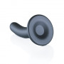 Vaginal dildo with suction cup Smooth G-Spot Dildo 5'' / 12 cm gun metal