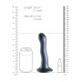 Vaginal dildo with suction cup Ultra Soft Curvy G-Spot Dildo 7''/17 cm Gun Metal