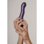 Vaginal dildo with suction cup Ultra Soft Curvy G-Spot Dildo 7''/17 cm Gun Metal