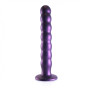 Vaginal dildo with suction cup Beaded G-Spot Dildo 8'' / 20,5 cm Metallic Purple