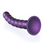 Dildo vaginale con ventosa a sfere Beaded G-Spot Dildo 8'' / 20,5 cm Metallic Purple