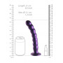 Vaginal dildo with suction cup Beaded G-Spot Dildo 8'' / 20,5 cm Metallic Purple