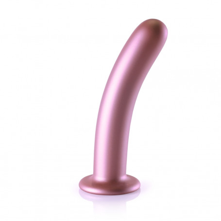 Vaginal dildo with suction cup Smooth G-Spot Dildo 7'' / 17 cm Rose Gold