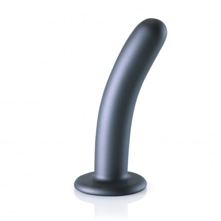 Vaginal dildo with suction cup Smooth G-Spot Dildo 6'' / 14,5 cm Gun Metal