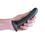 Dildo vaginale con ventosa Smooth G-Spot Dildo 6'' / 14,5 cm Gun Metal