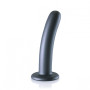 Vaginal dildo with suction cup Smooth G-Spot Dildo 6'' / 14,5 cm Gun Metal