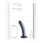 Dildo vaginale con ventosa Smooth G-Spot Dildo 6'' / 14,5 cm Gun Metal