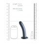 Dildo vaginale con ventosa Smooth G-Spot Dildo 6'' / 14,5 cm Gun Metal