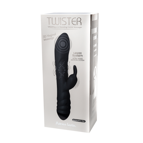 Rabbit vaginal vibrator twister black