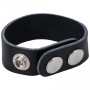 anello fallico The Leather 3 Snap Black