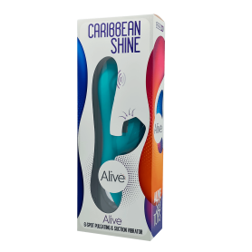 Vaginal vibrator with clitoral sucker Caribbean Shine