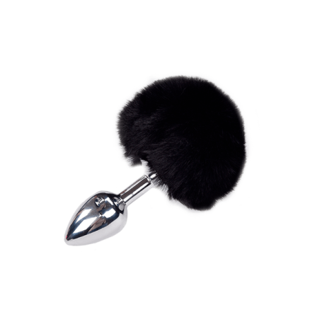 Anal plug with tail Metal Anal Fluffy Plug S