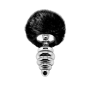 Anal plug with tail Metal Anal Fluffy Twist Plug L