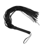 bondage whip Flogger Long Leather black
