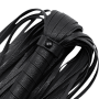 frusta bondage Flogger Long Leather black