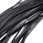 bondage whip Flogger Long Leather black
