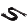 frusta bondage Flogger Long Leather black