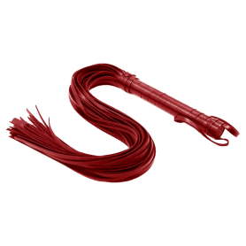 bondage whip Flogger Long Leather red