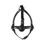 Head Harness with Solid Ball Gag Black
