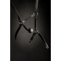 Head Harness with Solid Ball Gag Black